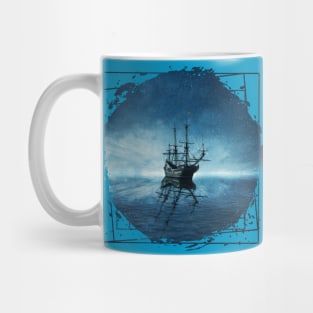 ghost ship reflection Mug